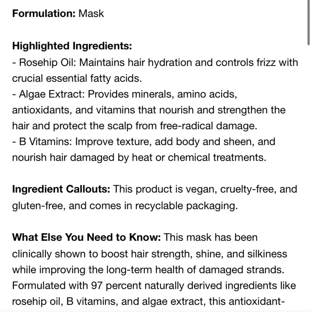 5/$25 🎆 NEW Briogeo Don't Despair, Repair! Deep Conditioning Mask 1 oz